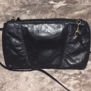 Black leather purse